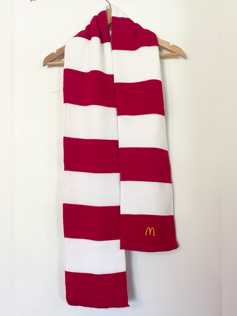McDonald’s Golden Arches Scarf Striped Red & White